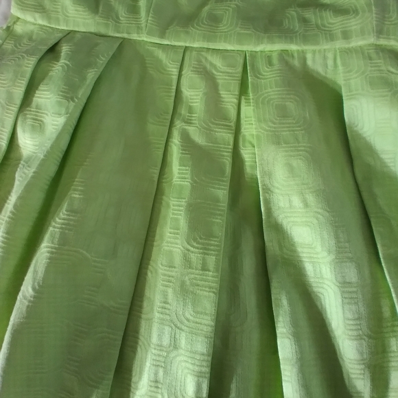 Rabbit Rabbit Rabbit Lime Green Sleeveless Dress Pleated Size 16 - Picture 3 of 7